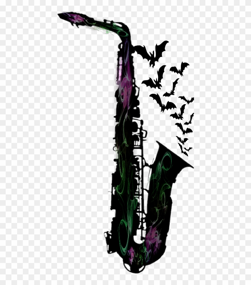 Largest Collection Of Free To Edit Saxophone@pineapple - Halloween Tshirt-bats-fancy Dress Tee Halloween Costume-womens Clipart