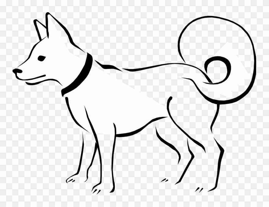Drawn Puppy Small Puppy - Line Drawing Of Animals Clipart
