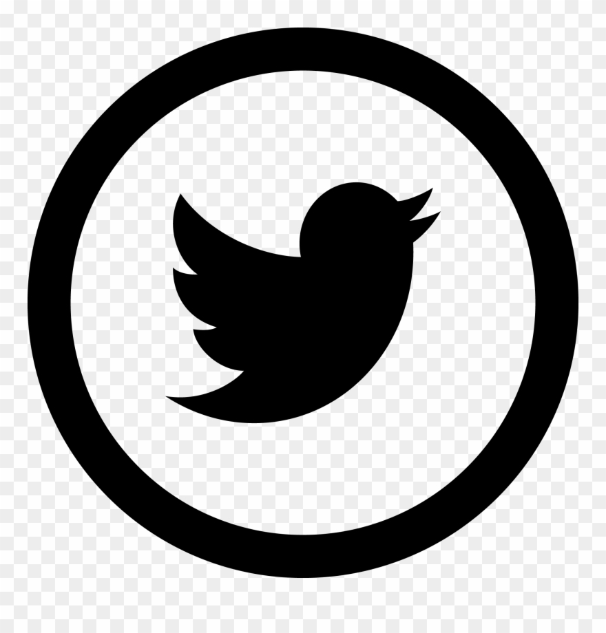 Twitter Logo Black Png - Number 7 In Circle Clipart