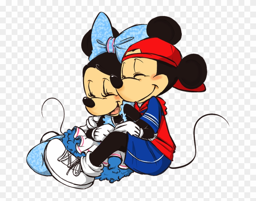 Cuddle Clipart Mickey Minnie - Cool Mickey And Minnie - Png Download