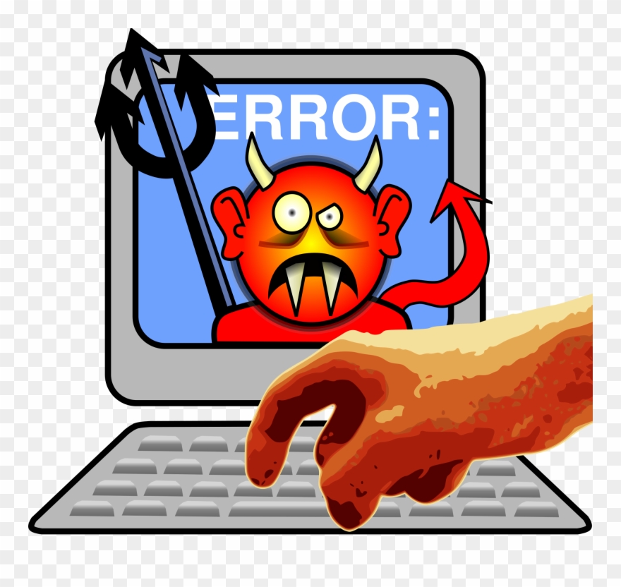 Open - Evil Computer Clipart