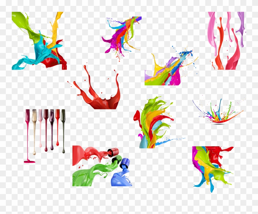 Paint Color Bucket Creative Transprent Png Free - Paint Splash Clipart