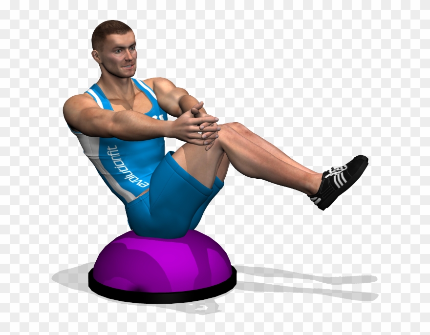 Bosu Ball Abs - Russian Twist Su Bosu Clipart