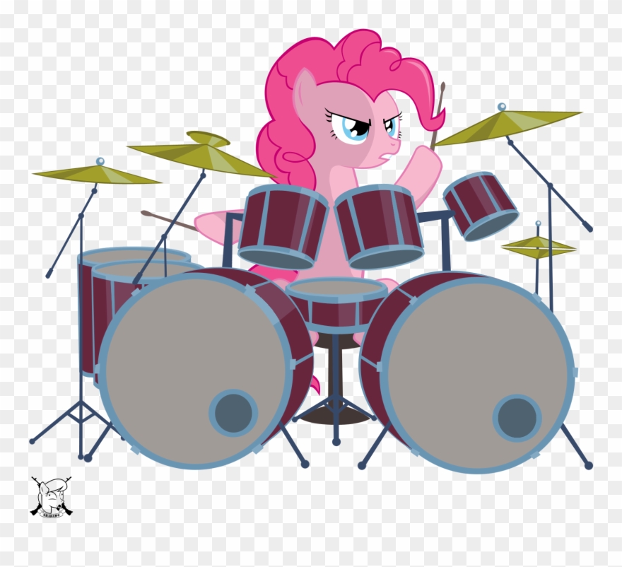 Artist Shadawg Cymbals Kit Pinkie Pie - My Little Pony Drummer Clipart