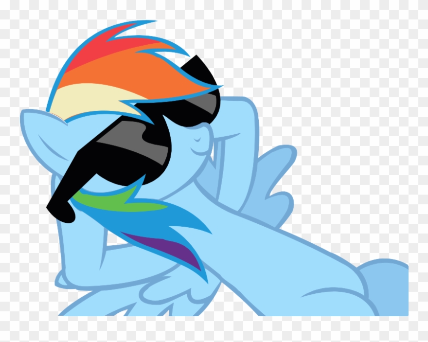 Rainbow Dash Deal With It By Maco25-d4 - Funny Little Pony Clipart
