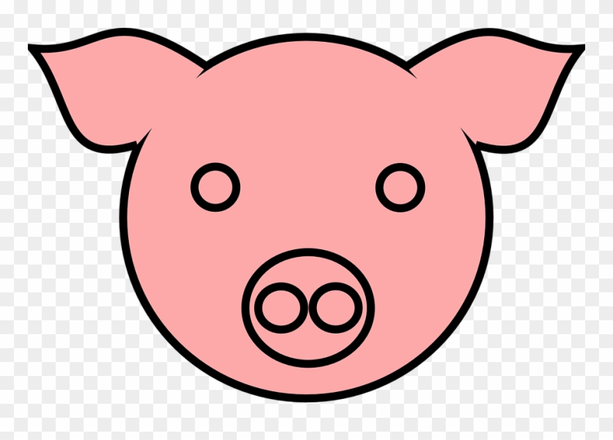 Mammal Clipart Farm Animal Head - Orejas De Cerdo Dibujo - Png Download