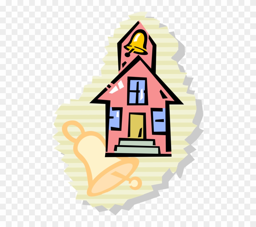Schoolhouse Vector Traditional Jpg Library Library - Library Clipart