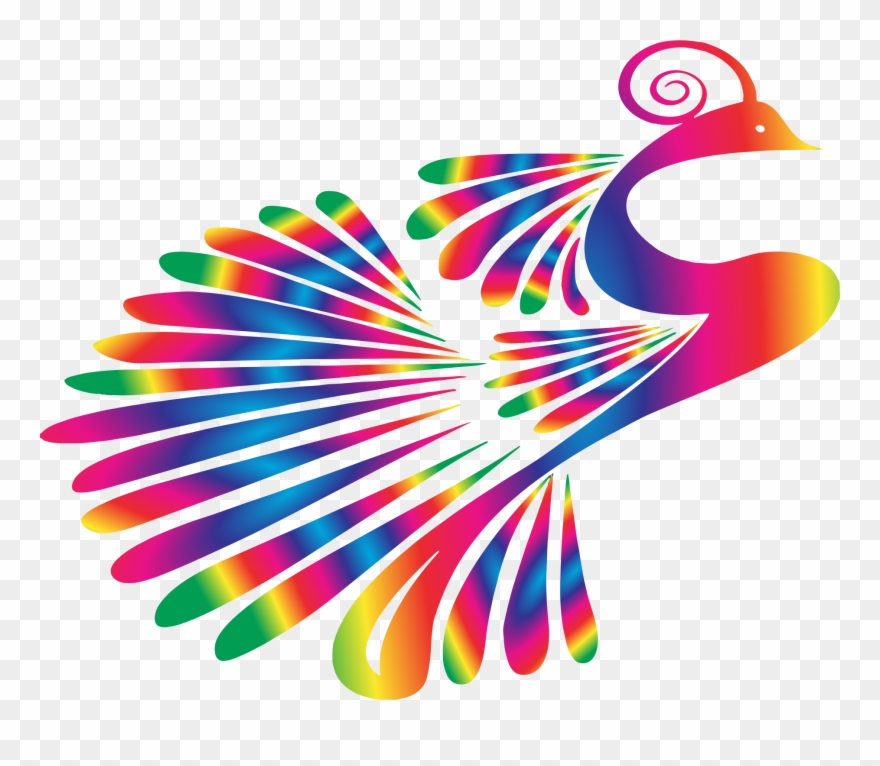 Peacock Clipart - Popeven Peacock Design Shower Curtain With Hooks - Png Download