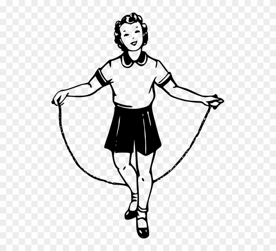 Playing Clipart Skiping - Skipping Rope - Png Download