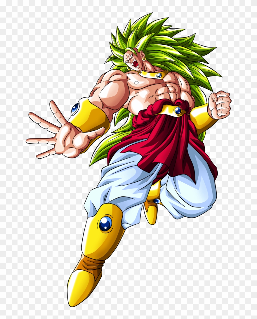 Vector Freeuse Library Broly Transparent Kakarot - Goku Legendary Super Saiyan 3 Clipart