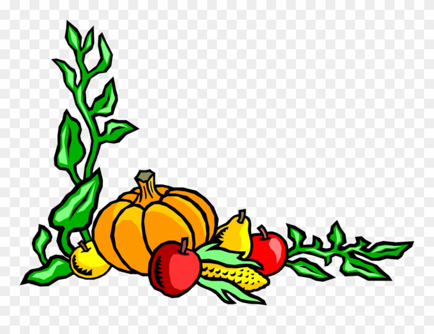 Harvest Corn Apples Vector - Thank You God For The Harvest Clipart