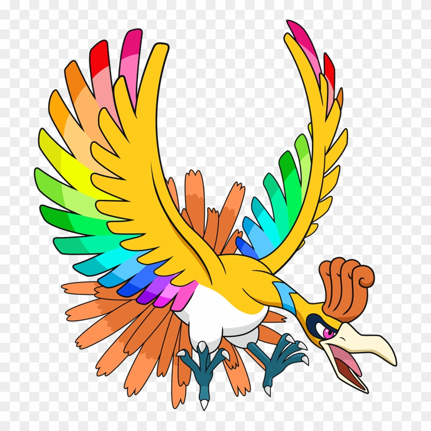 Rainbow Form Ho Oh Clipart