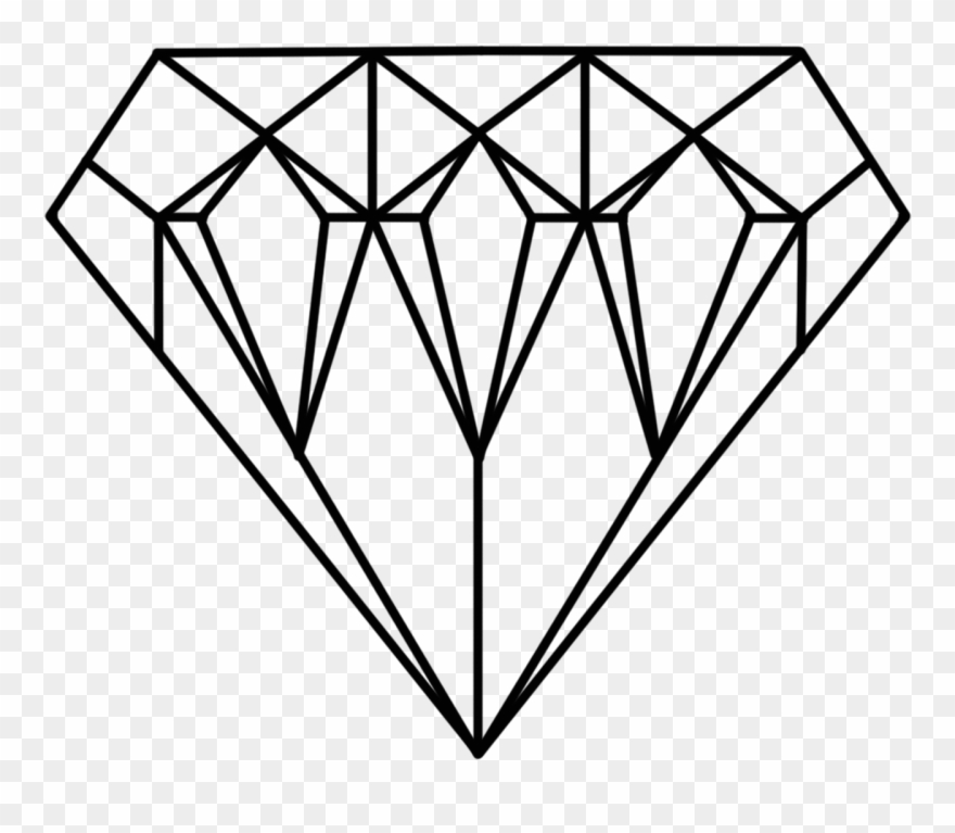 Diamonds Clipart Jewel - Diamond Printable Coloring Page - Png Download