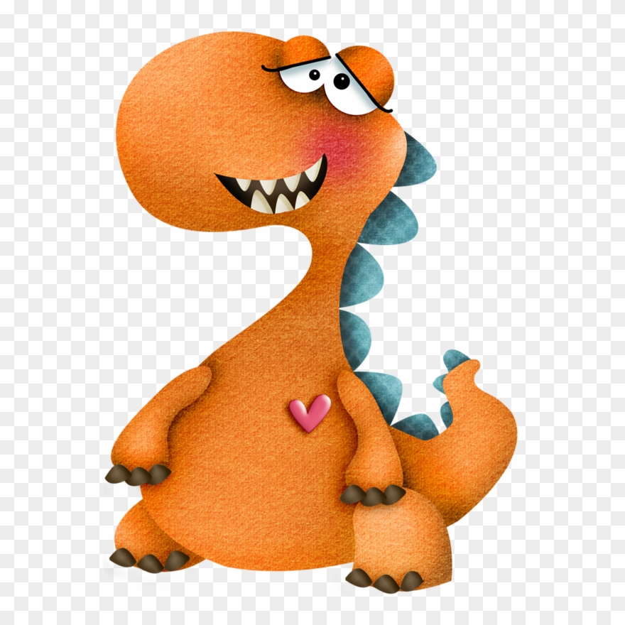 Яндекс - Фотки - Cute Orange Dinosaur Cartoon Png Clipart