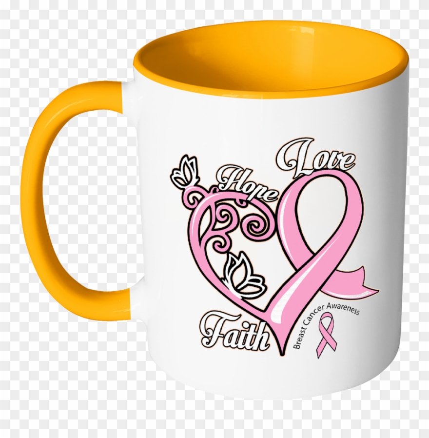 Heart Hope Love Faith Breast Cancer Awareness Pink - Pancreatic Cancer Ribbon Hope Faded Heart Clipart