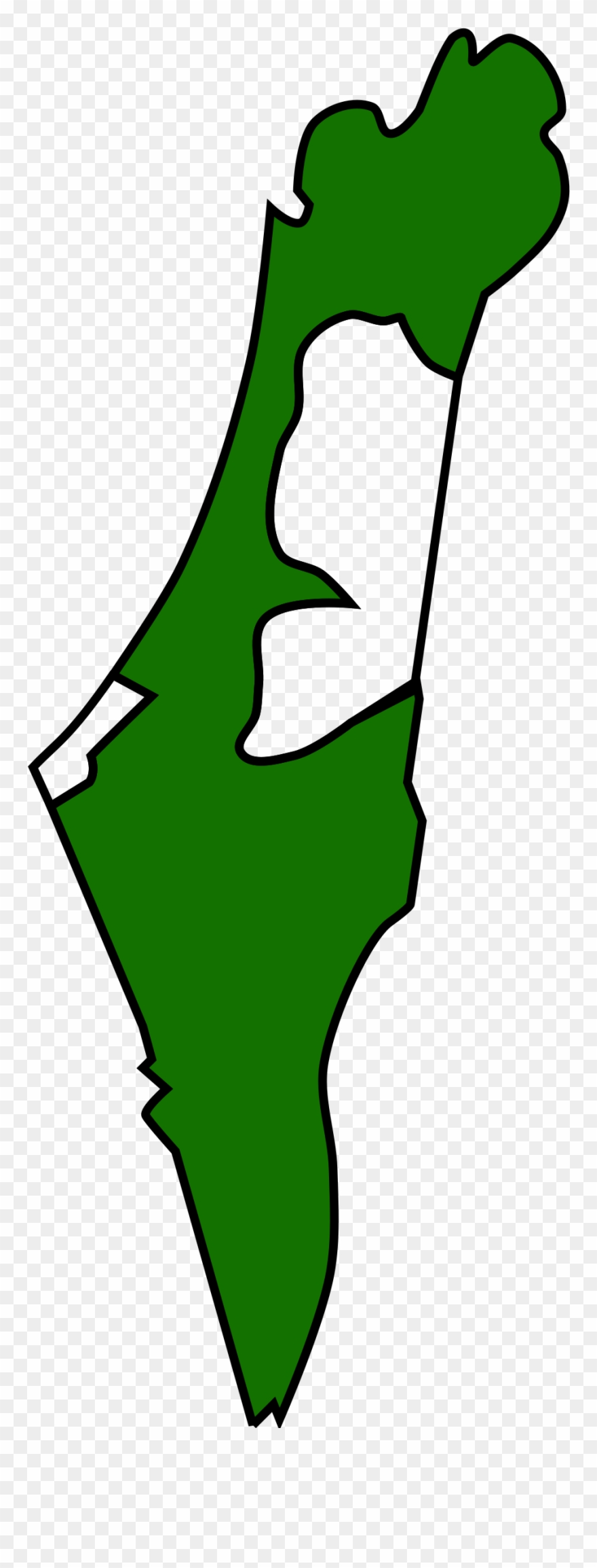 Big Image - Israel And Palestine Outline Clipart