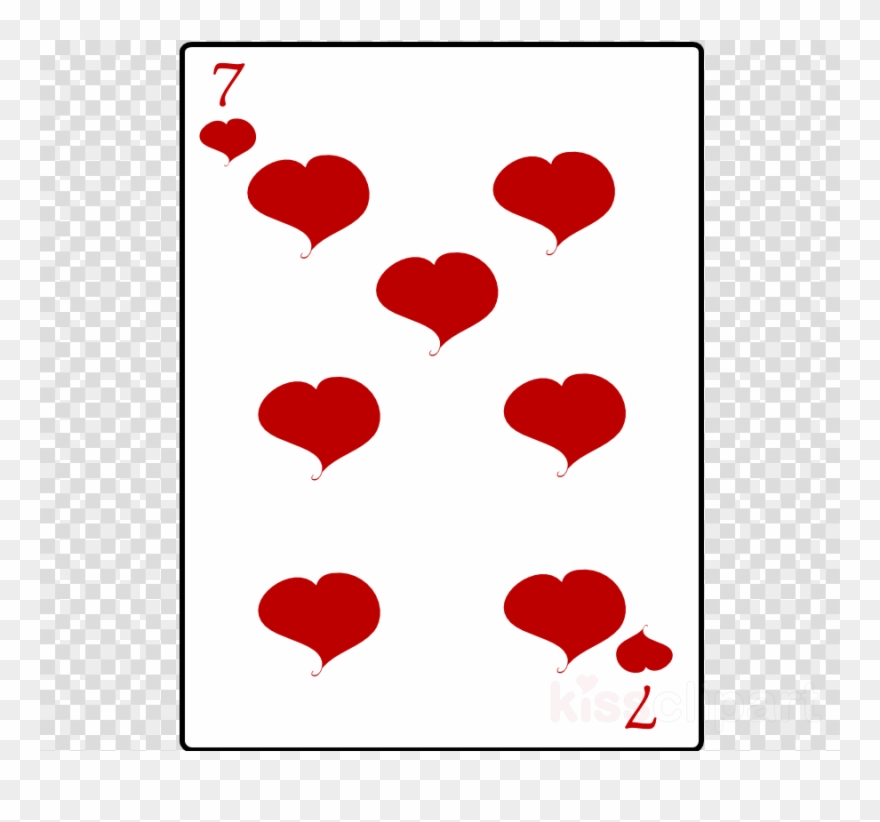 7 Of Hearts Card Clipart - Png Download