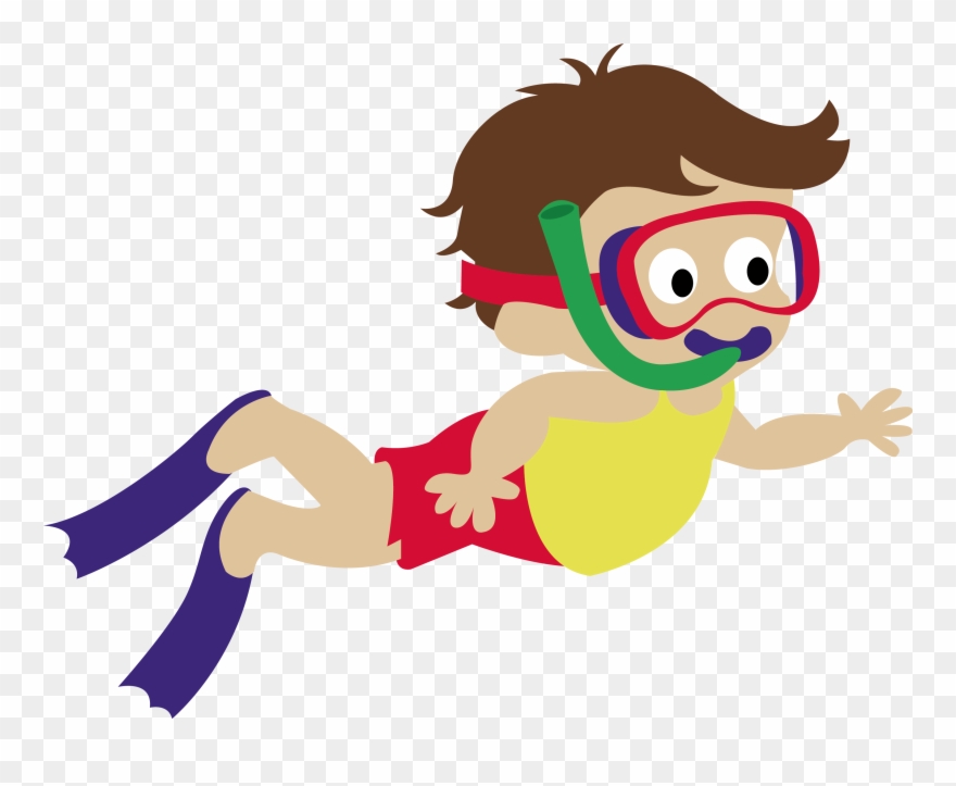 Clipart Boy Swimming - Swimming Clip Art - Png Download