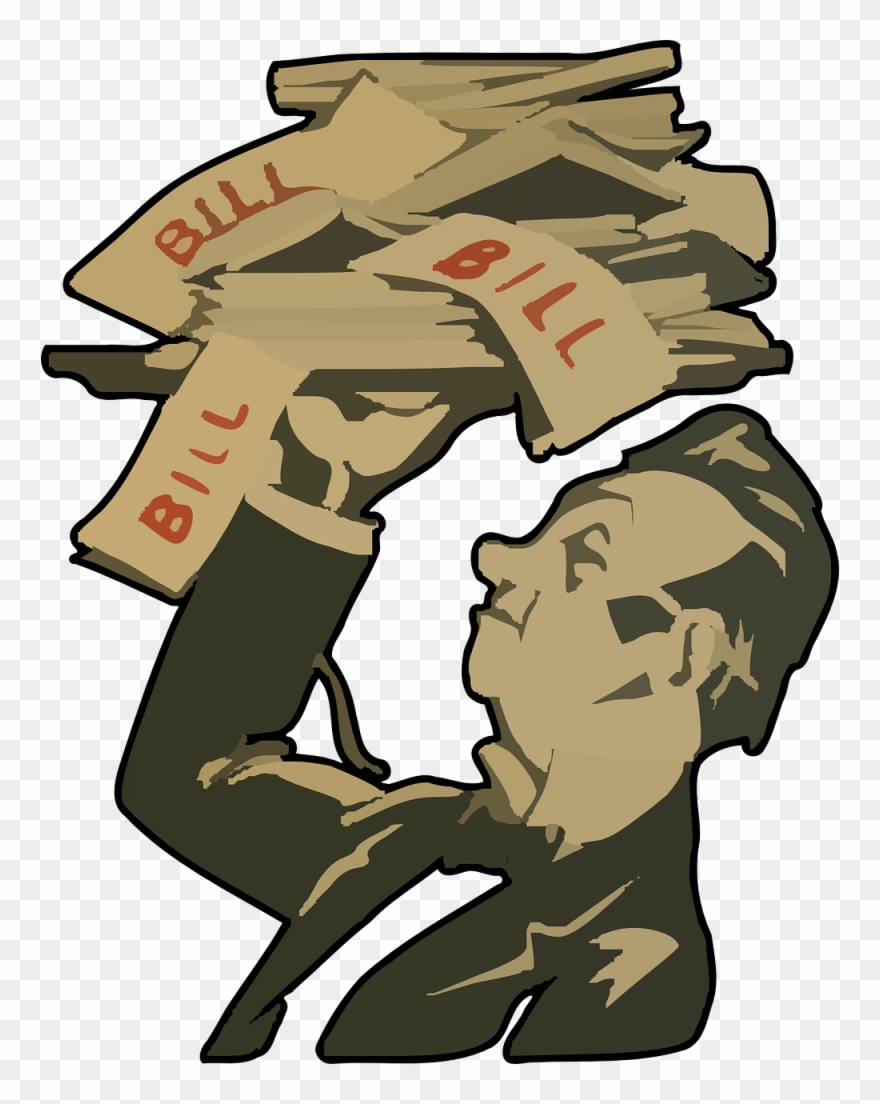 Credit Card Delinquency - Bills Clip Art - Png Download