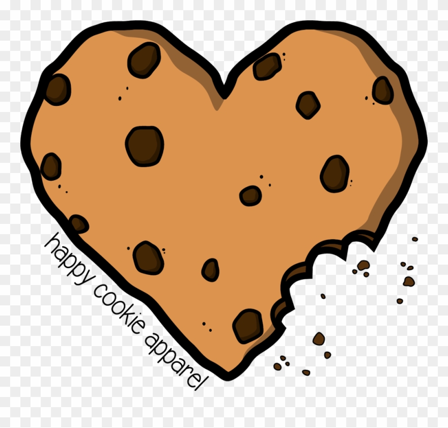 Chocolate Chip Cookies Heart Cartoon Clipart