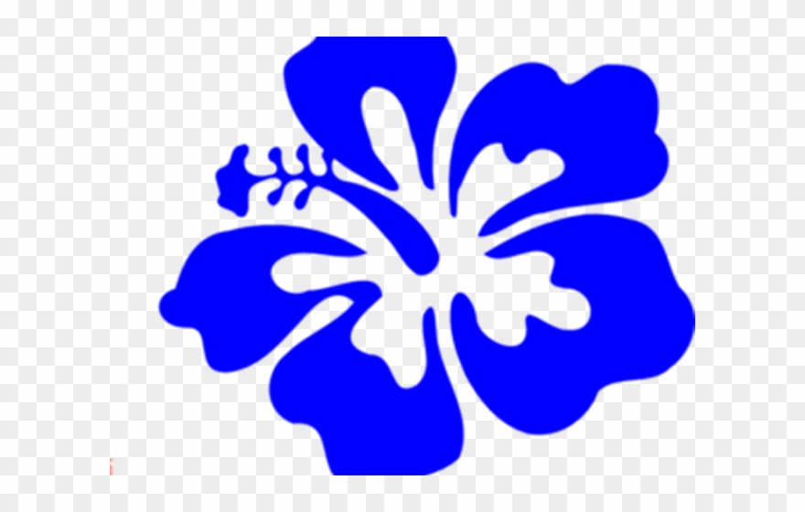 Drinks Clipart Luau - Hibiscus Flower Clip Art Blue - Png Download
