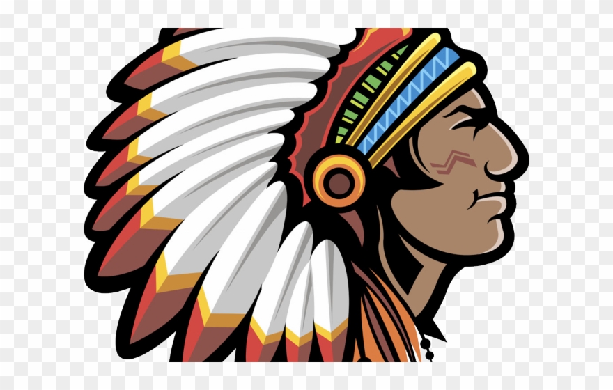 Indians Clipart Indian Head - Vinyl Sticker Decal Indian Chief Atv Car Garage Bike - Png Download