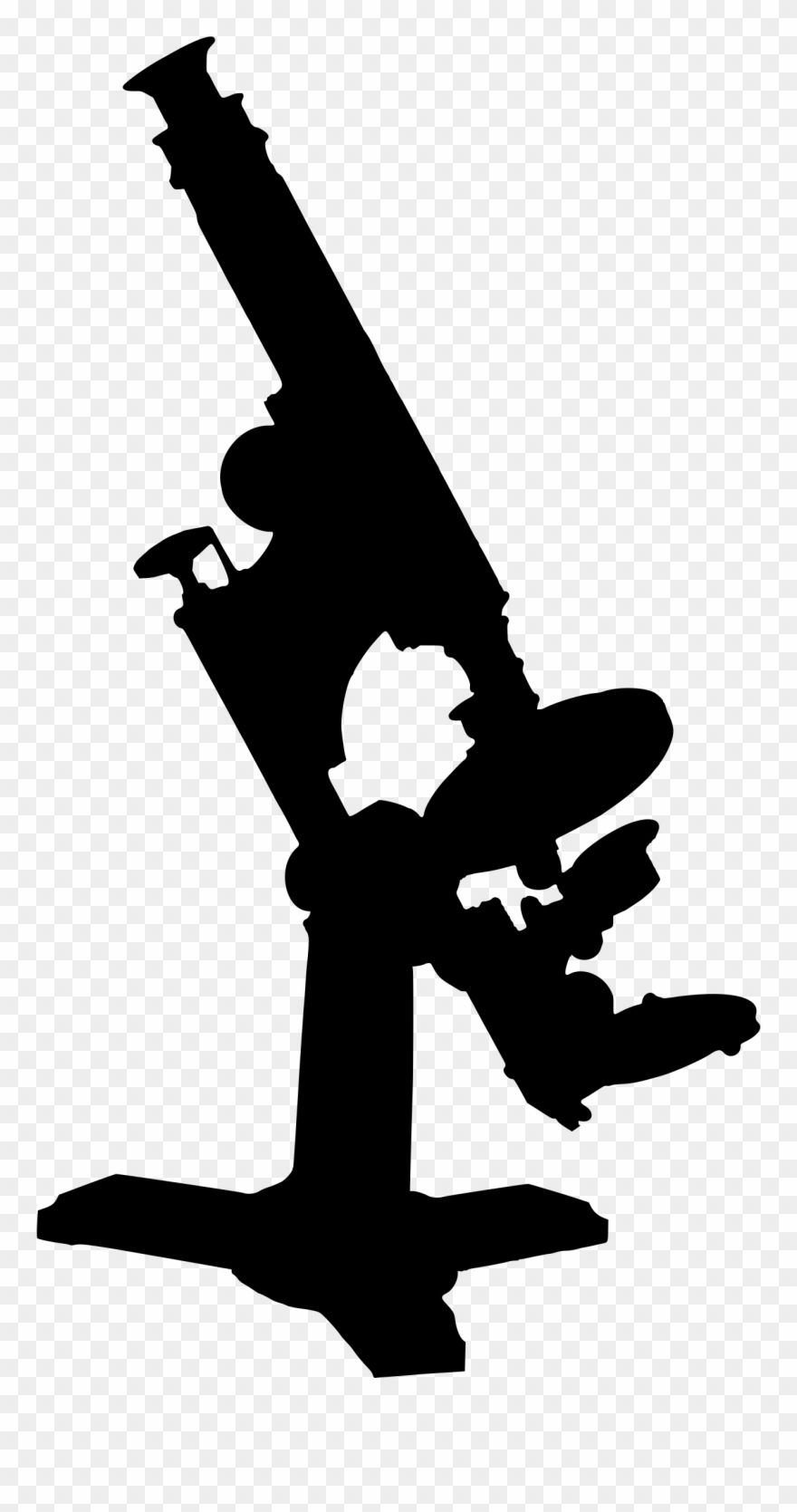 Big Image - Siluet Mikroskop Clipart