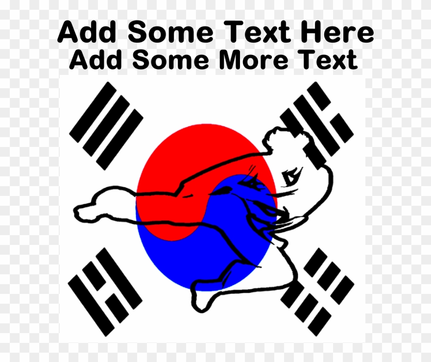 Taekwondo Tote Bag - South Korea Flag Png Clipart