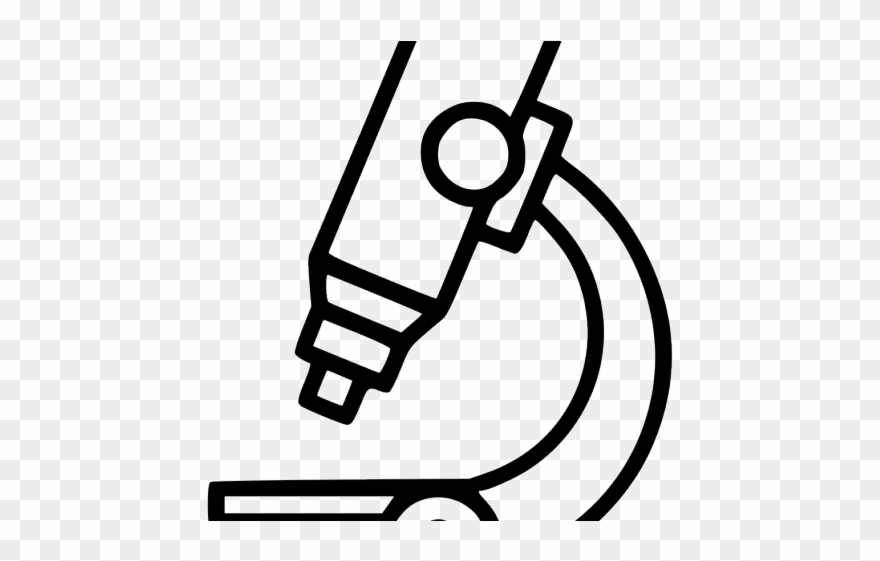 Microscope Clipart Clear - Black And White Microscope Clipart - Png Download