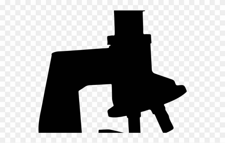 Microscope Clipart Description - Silhouette - Png Download
