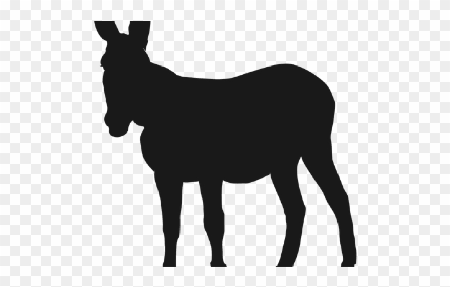 Silhouette Donkey Clip Art - Png Download