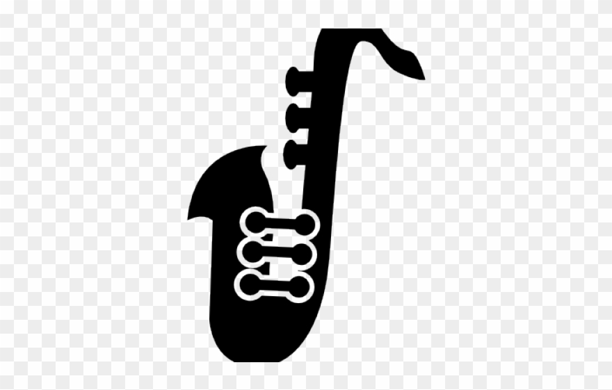 Saxophone Clipart Silhouette - Saxofon Silhouette - Png Download