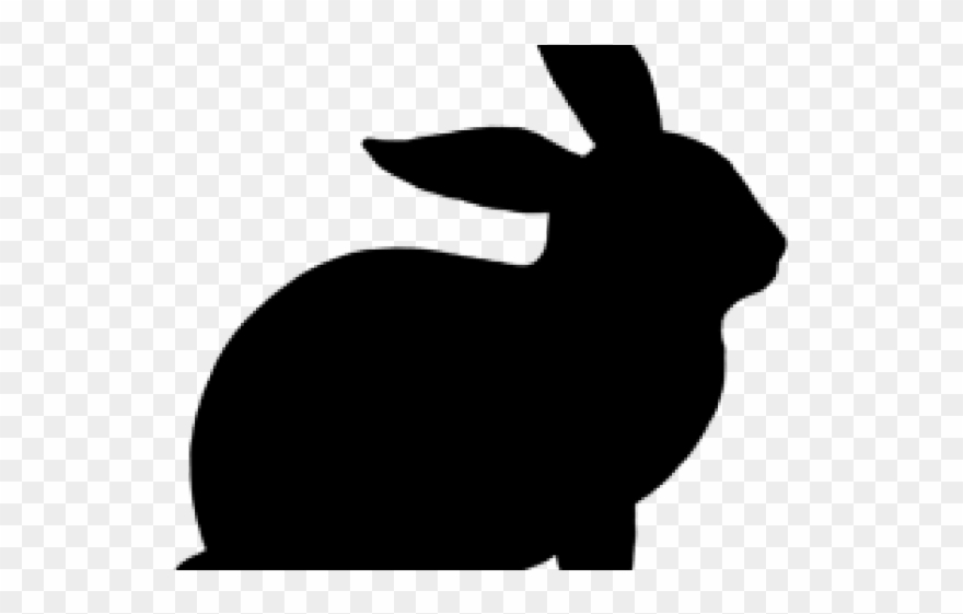 Giraffe Clipart Shadow - Rabbit Silhouette Png Transparent Png