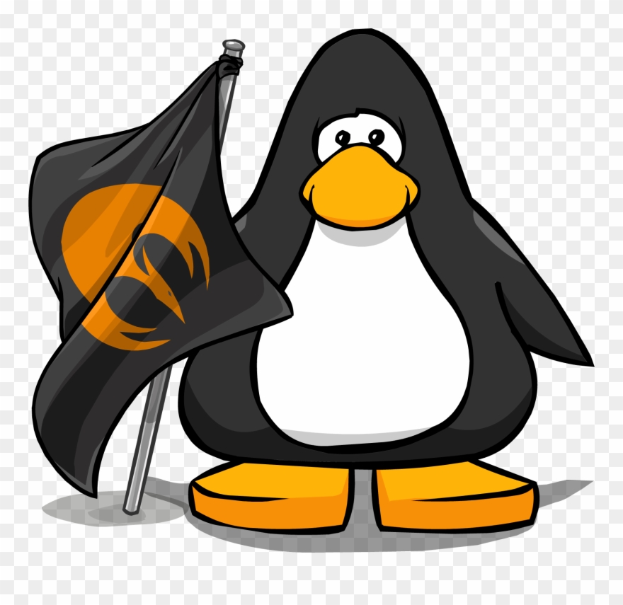 Rebel's Flag Player Card - Penguin With Hard Hat Clipart