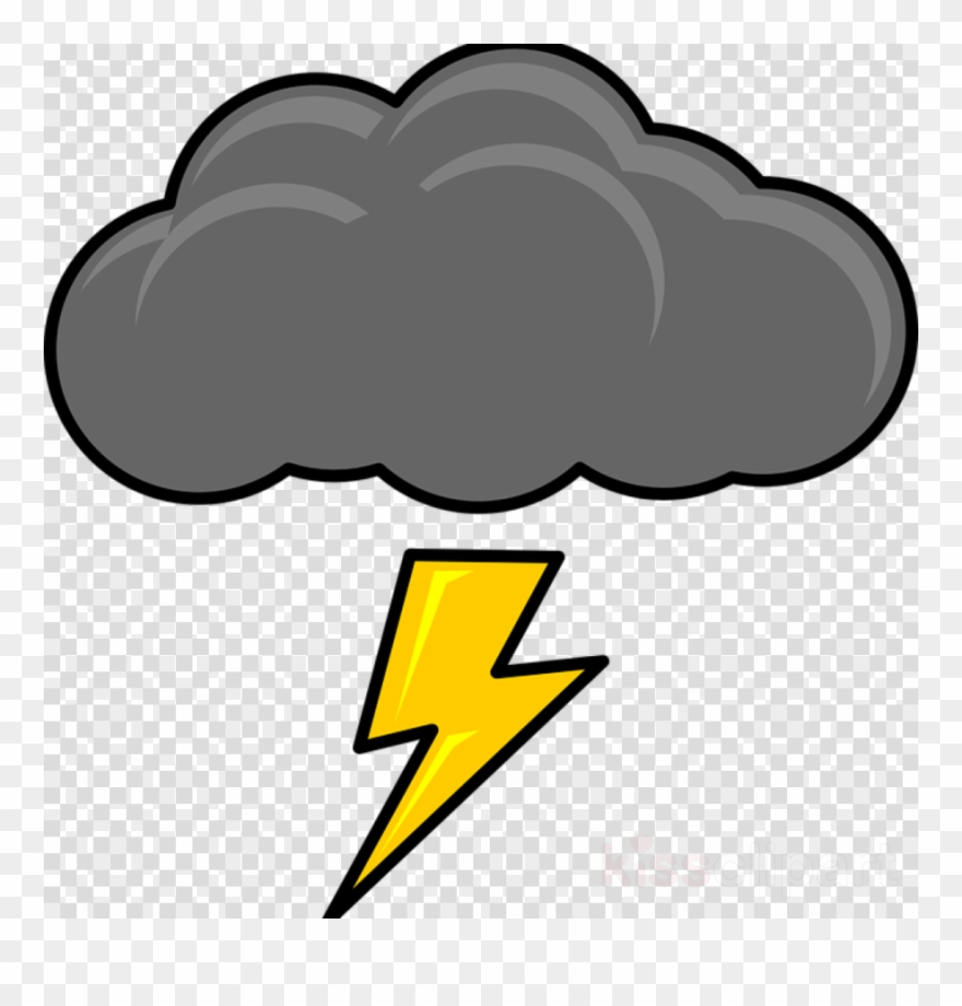 Cartoon Thunder Cloud Clipart Cloud Lightning Clip - Lightning Cloud Clip Art - Png Download