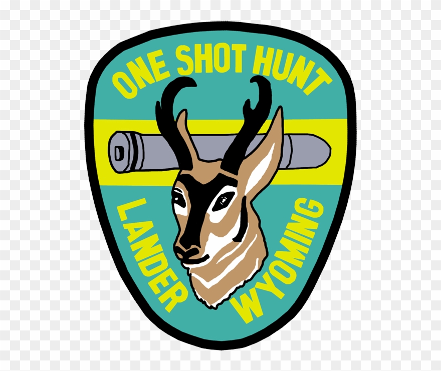 One Shot Antelope Hunt Badge - Antelope Clipart