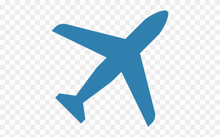 An Icon Of A Plane, In The Color Blue - Vliegtuigen Icoon Clipart