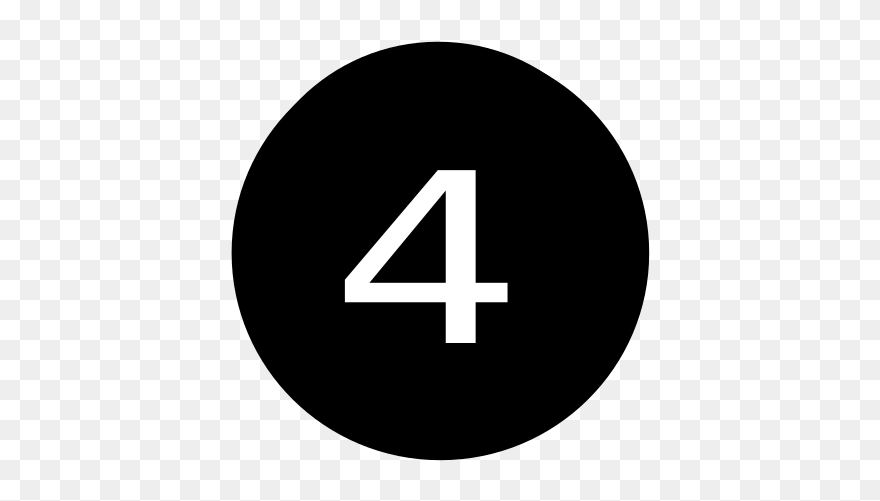 Number Four - Circle Number Three Icon Clipart