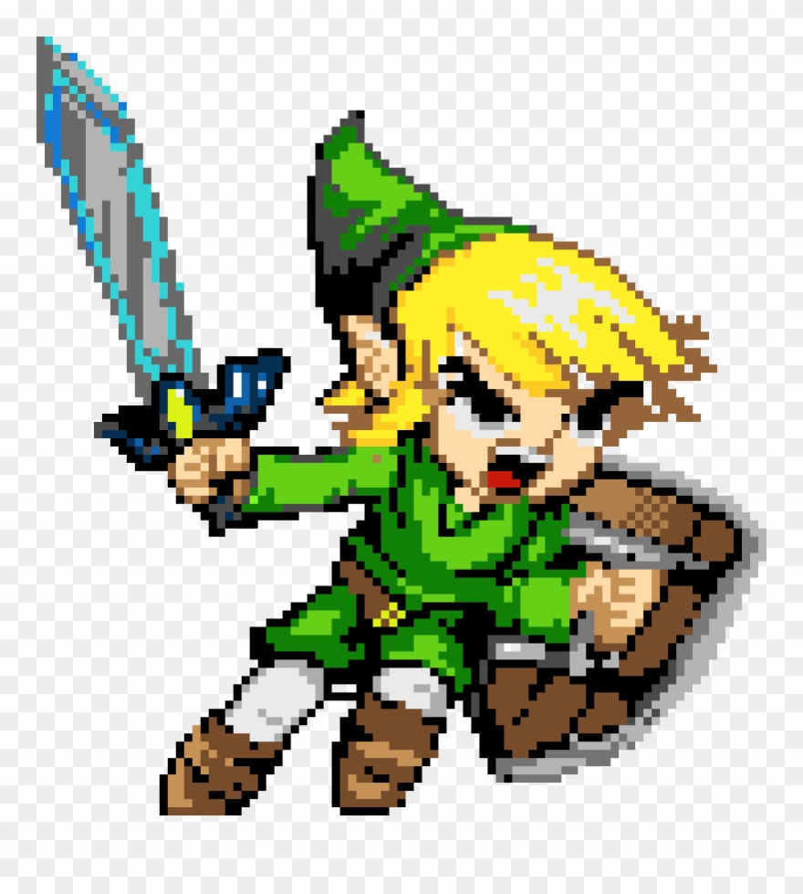 Link Pixel - Perler Bead Toon Link Clipart