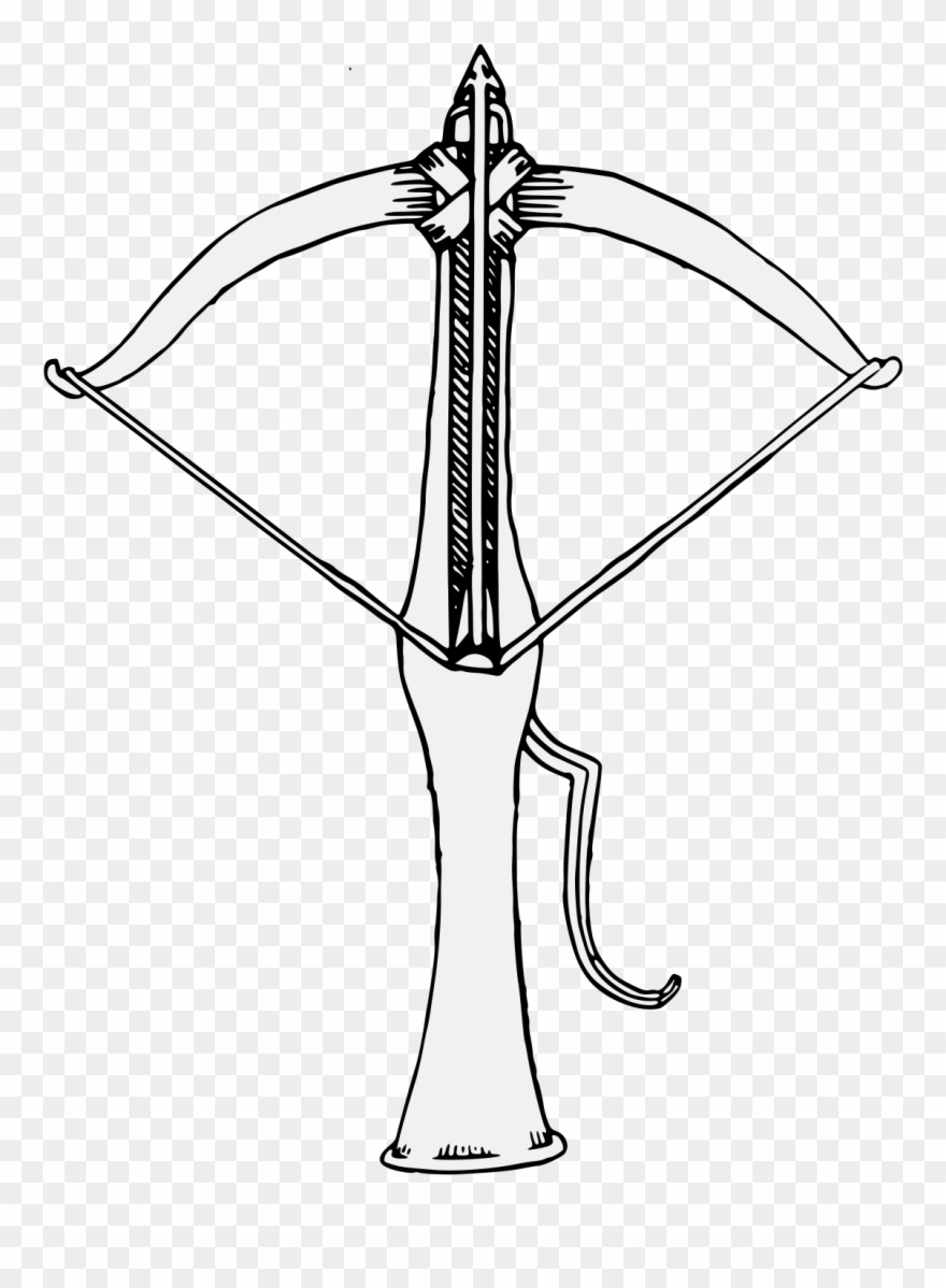 Crossbow - Drawing Clipart