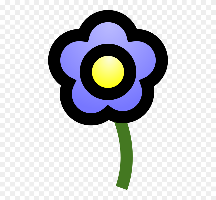 Download Art Flower Blue Floral Design - 藍 色 花 卡通 Clipart