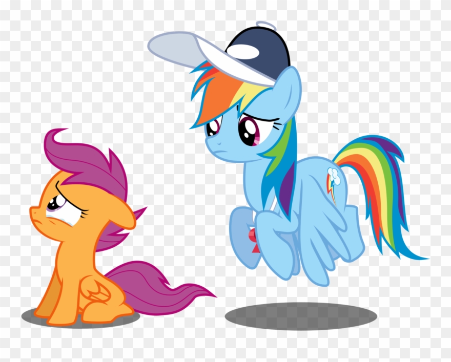 Byteslice, Female, Filly, Hat, Mare, Pegasus, Pony, - Rainbow Dash And Scootaloo Clipart