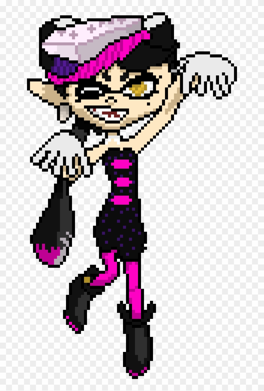 Squid Sisters - Pixel Art Squid Clipart