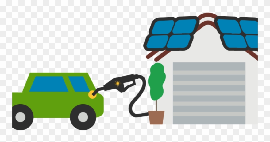 Charge An Electric Car With Home Solar Panels Long - New York City Clipart