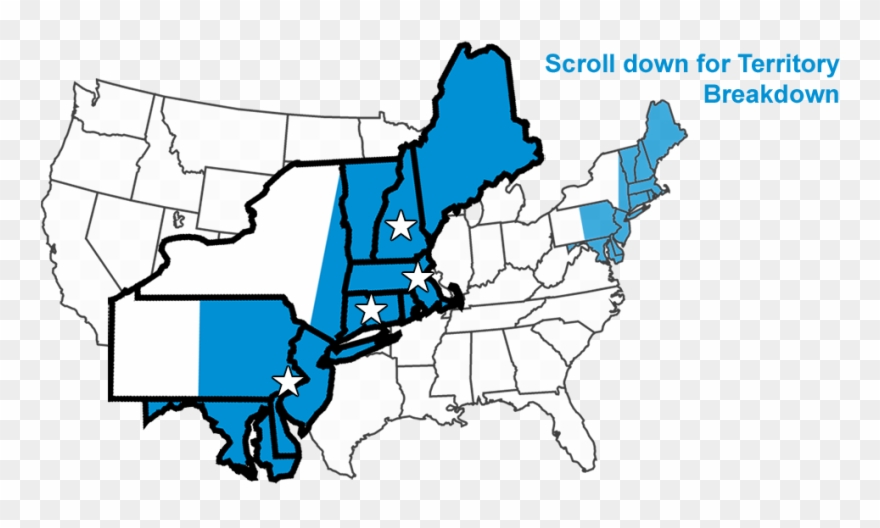 Vermont, Massachusetts, Connecticut, Rhode Island, - Intermountain Region On Us Map Clipart