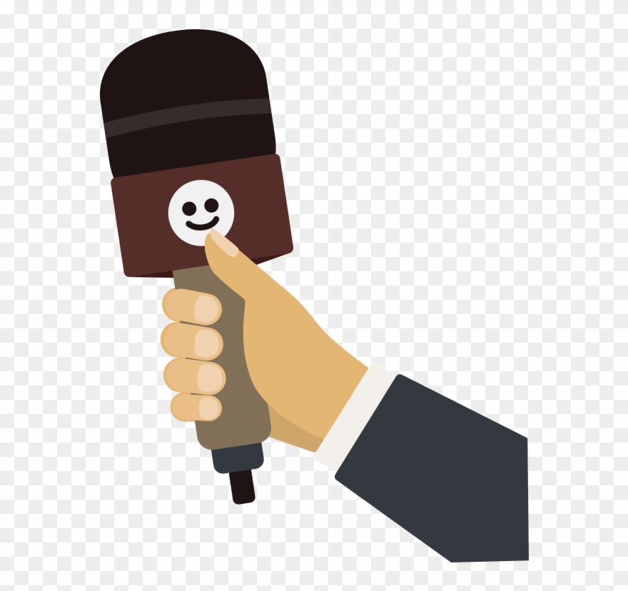 Clipart Library Barney Drawing Interview - Microfono De Periodista Png Transparent Png