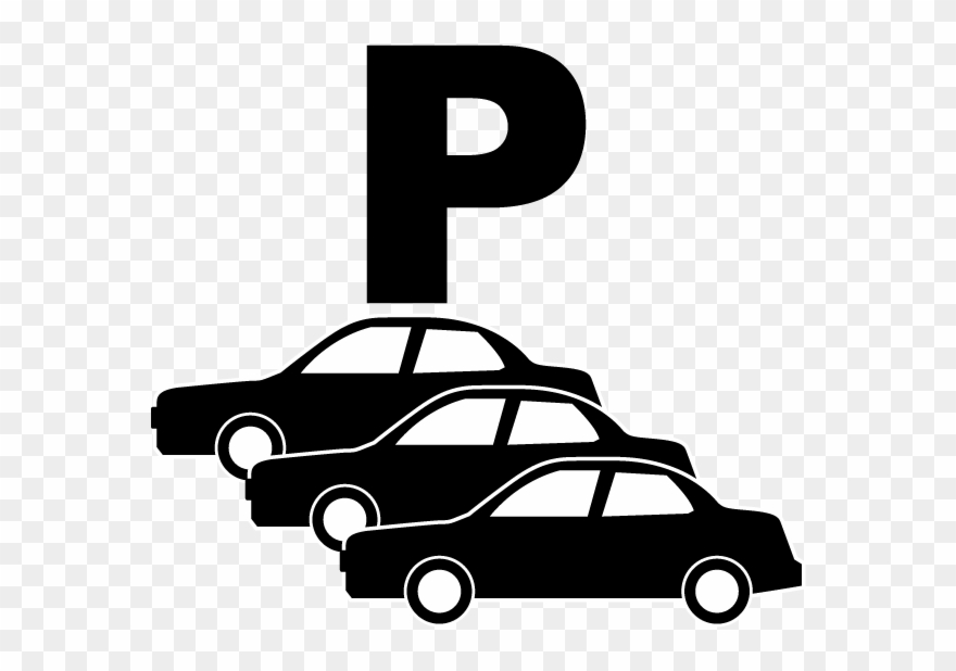 Parking Lot - Parking Lot Clip Art Black And White - Png Download