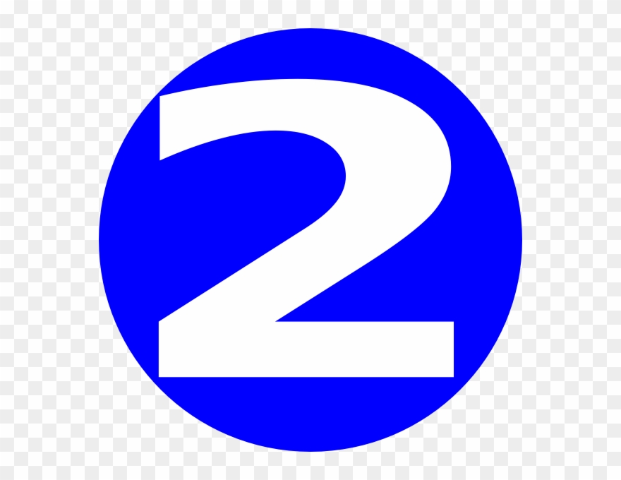 Graphic Library Glossy Circle Icon With - Number 2 Blue Circle Clipart