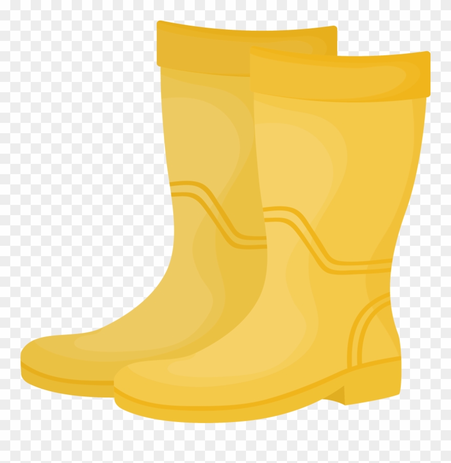 Yellow Wellington Boot Clipart