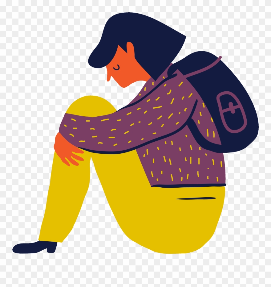 Healing Through Awareness - Illustration Sad Clipart